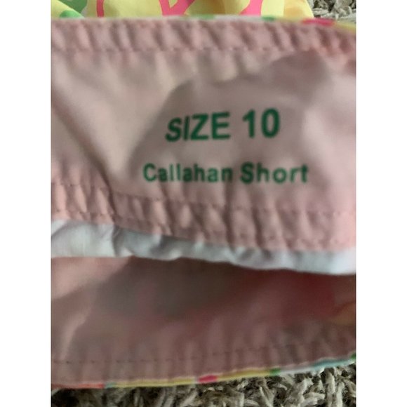 Lilly Pulitzer Callahan shorts size 10  retro Neon Floral print ICE CREAM SOCIAL - Picture 4 of 4